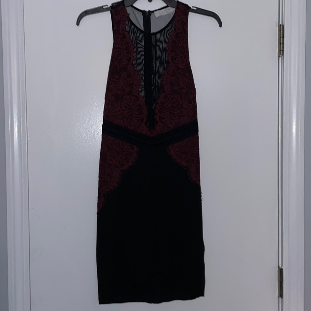 ASTR the label, black and maroon dress, size small